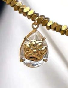 Pré-Venda: Colar Hematita Ouro Pin Cristal com 1 Pingente