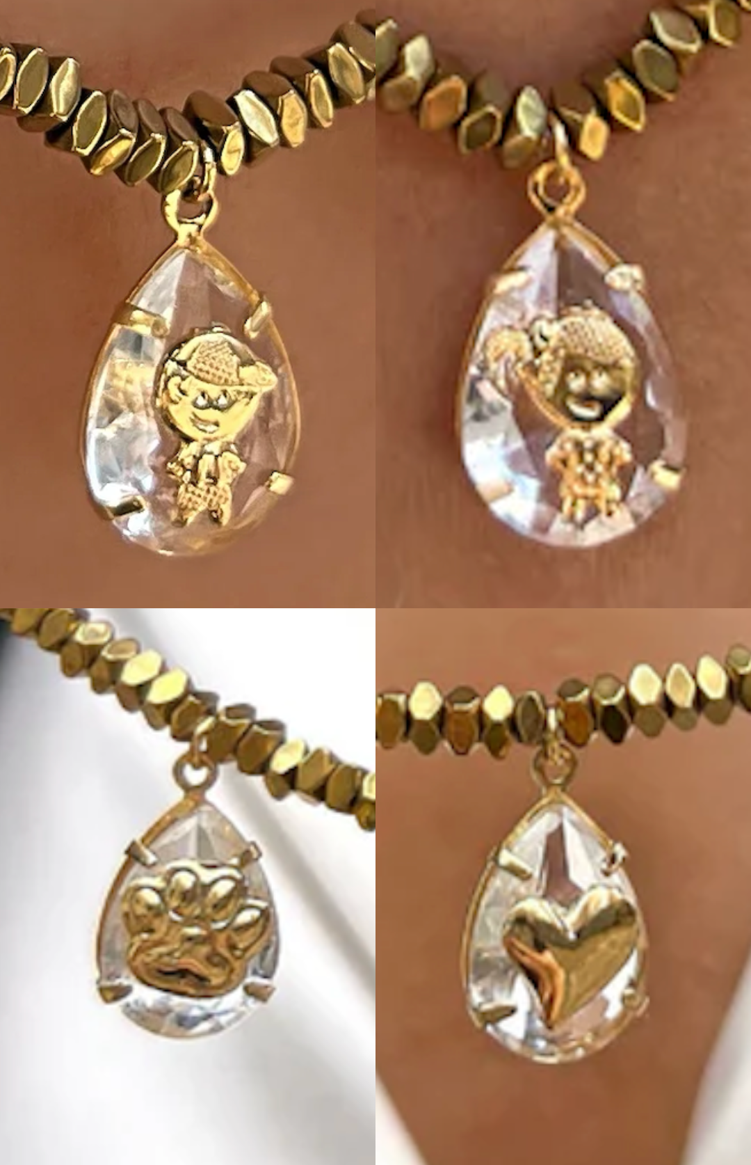 Pré-Venda: Pingente para Colar Hematita Ouro e Corrente